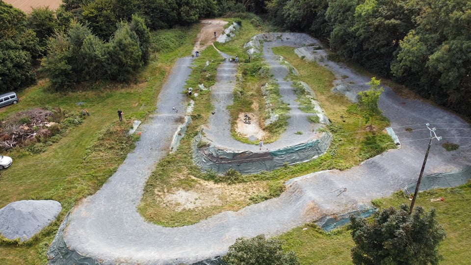 La piste de BMX vue du ciel